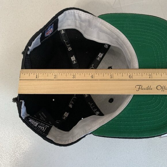 Raiders New Era 9Fifty NFL Snapback Cap Black Embroidered White Spellout Logo - Picture 9 of 11